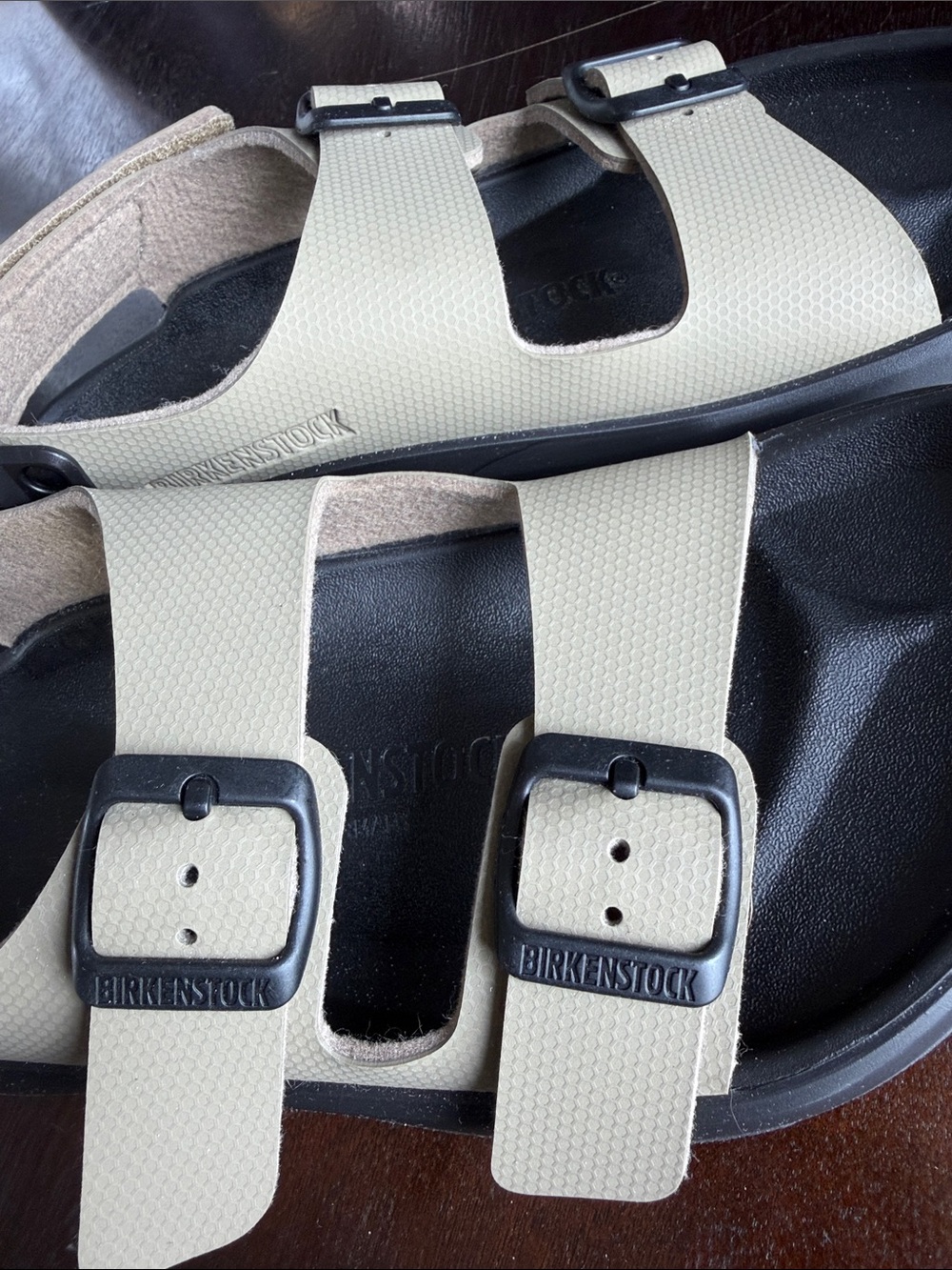 Birkenstock Beige Two-Strap Buckle Sandals-worn once - Picture 7 of 8